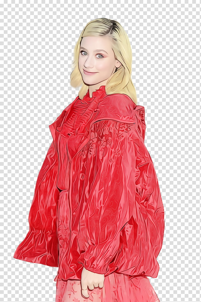 Pink, Lili Reinhart, Betty Cooper, Riverdale, Fashion, Blouse, Paris Fashion Week, Valentino transparent background PNG clipart