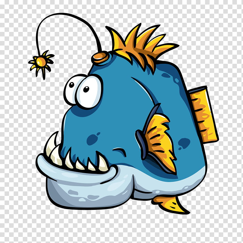 Animal, Anglerfish, Fish Jaw, Deep Sea Creature, Cartoon transparent background PNG clipart
