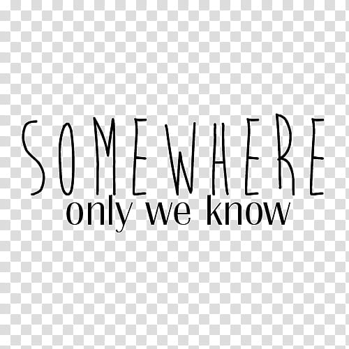 Text , Somewhere only we know transparent background PNG clipart