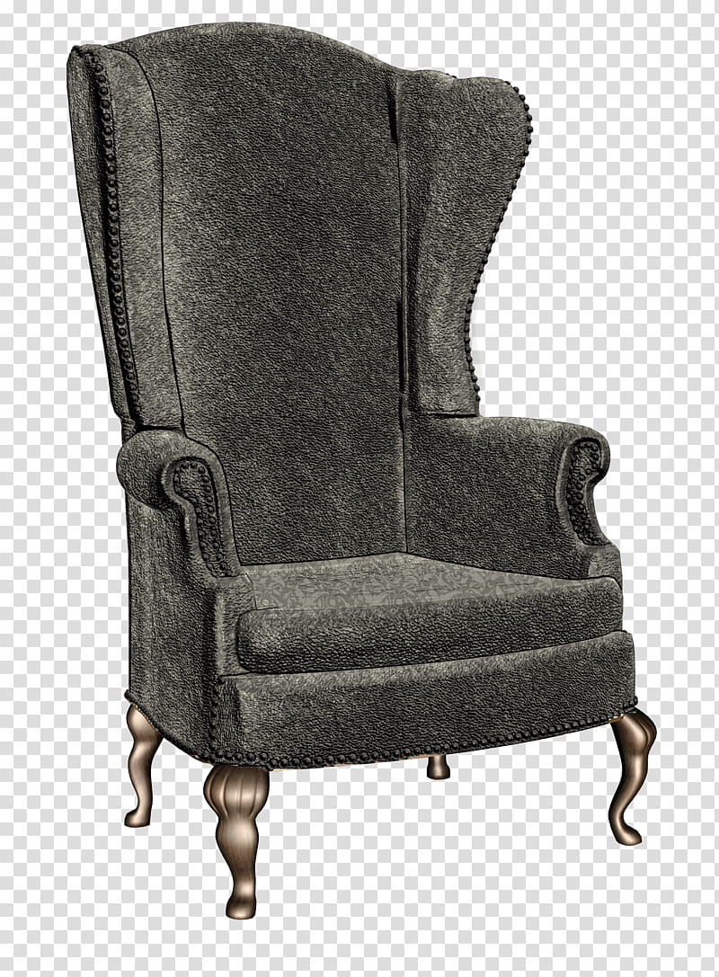D Misc Furniture, Black chair transparent background PNG clipart