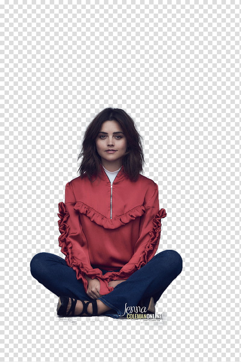 JENNA COLEMAN, woman sitting transparent background PNG clipart