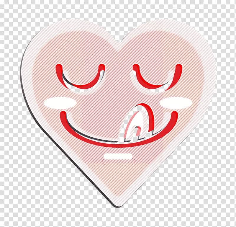 emoji icon emotion icon heart icon, Tasty Icon, Yummy Icon, Face, Emoticon, Facial Expression, Smile, Cartoon, Red, Head transparent background PNG clipart