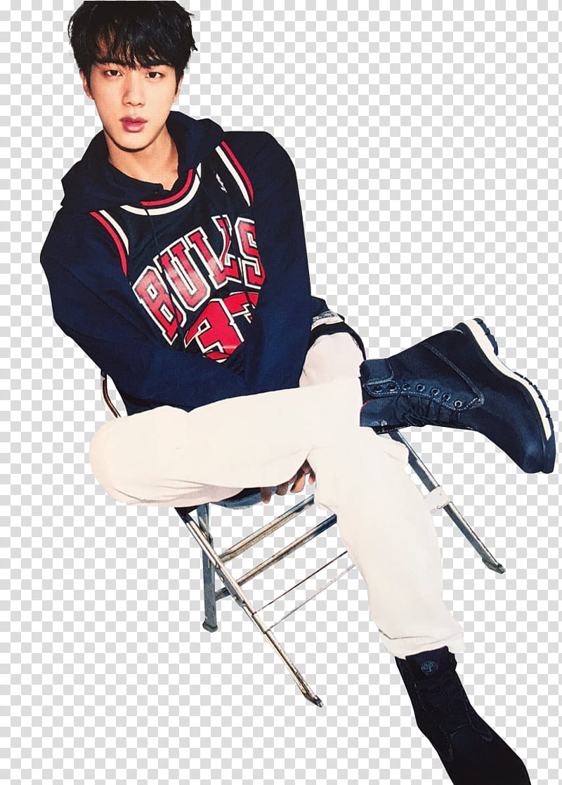 BTS, man sitting on chair with cross legs transparent background PNG clipart