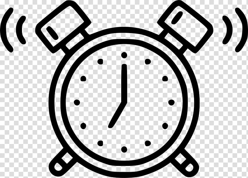 Clock, Alarm Clocks, Timer, White, Black And White
, Home Accessories, Line, Smile transparent background PNG clipart