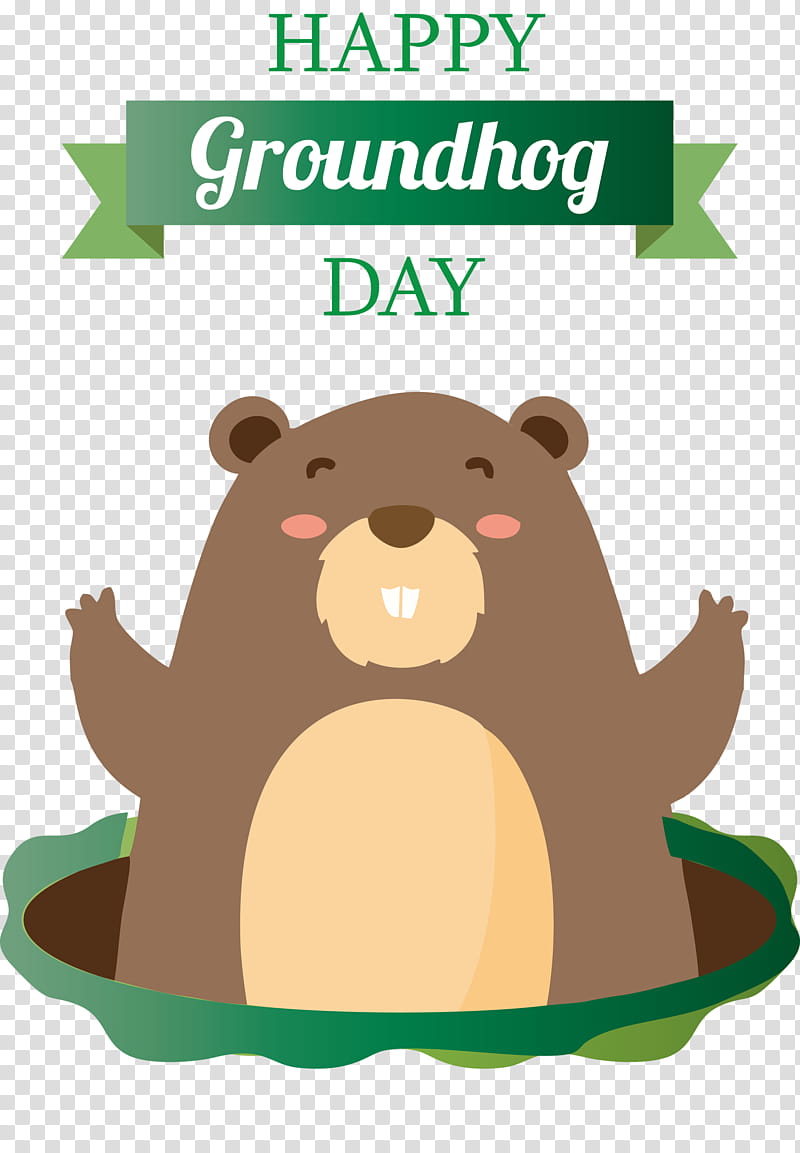Groundhog Groundhog Day Happy Groundhog Day, Hello Spring, Beaver, Cartoon, Brown Bear, Marmot, Holiday, Event transparent background PNG clipart