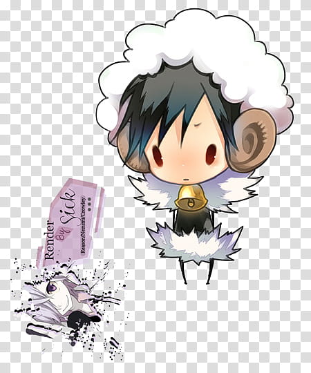 Renders Anime Chibi, chibi sheep transparent background PNG clipart