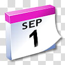 WinXP ICal, September  calendar illustration transparent background PNG clipart