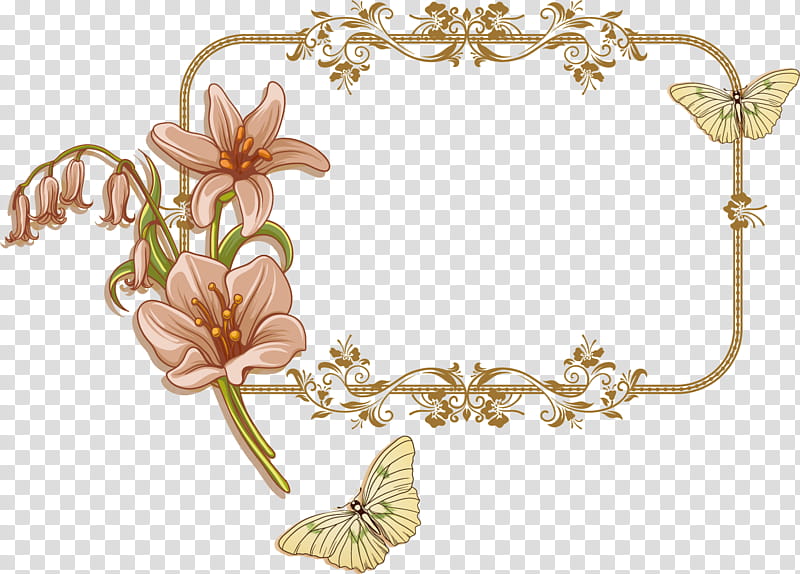 flower Rectangular frame floral Rectangular frame, Plant, Pollinator transparent background PNG clipart