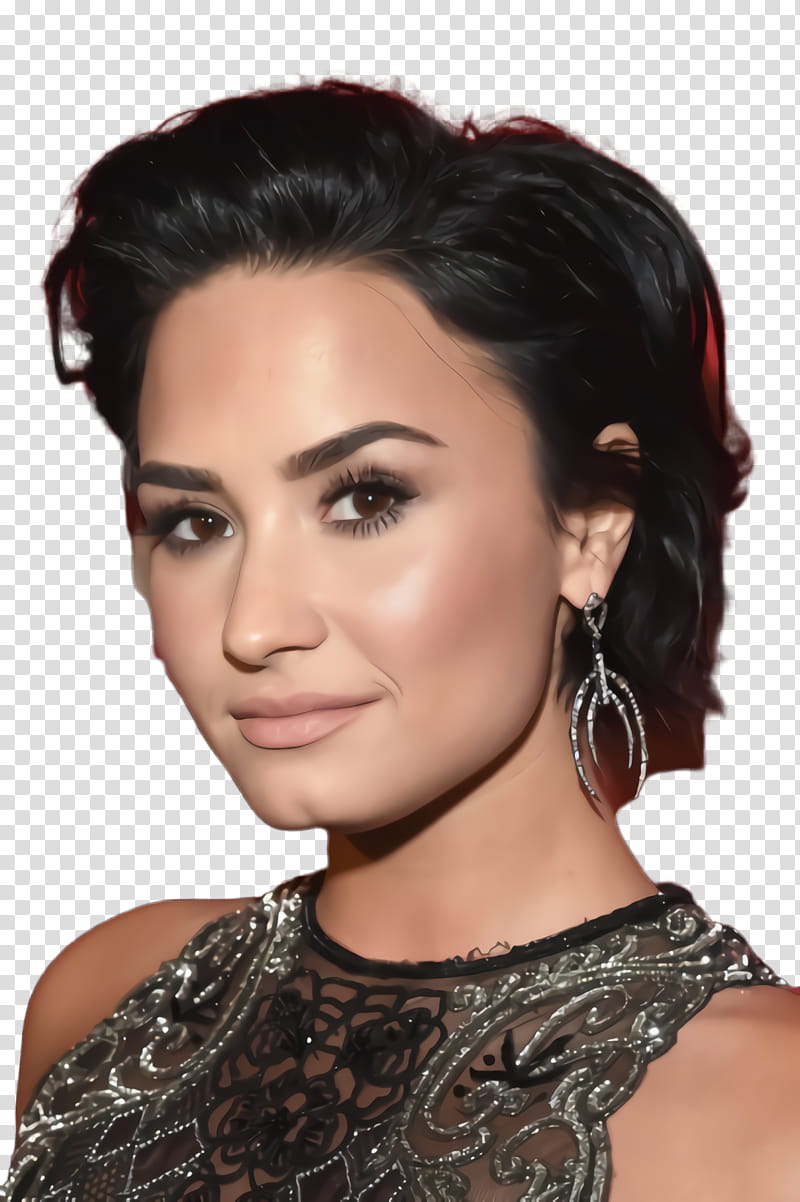 Hair Style, Demi Lovato, Singer, Music, Fashion, Hairstyle, Makeup, Long Hair transparent background PNG clipart