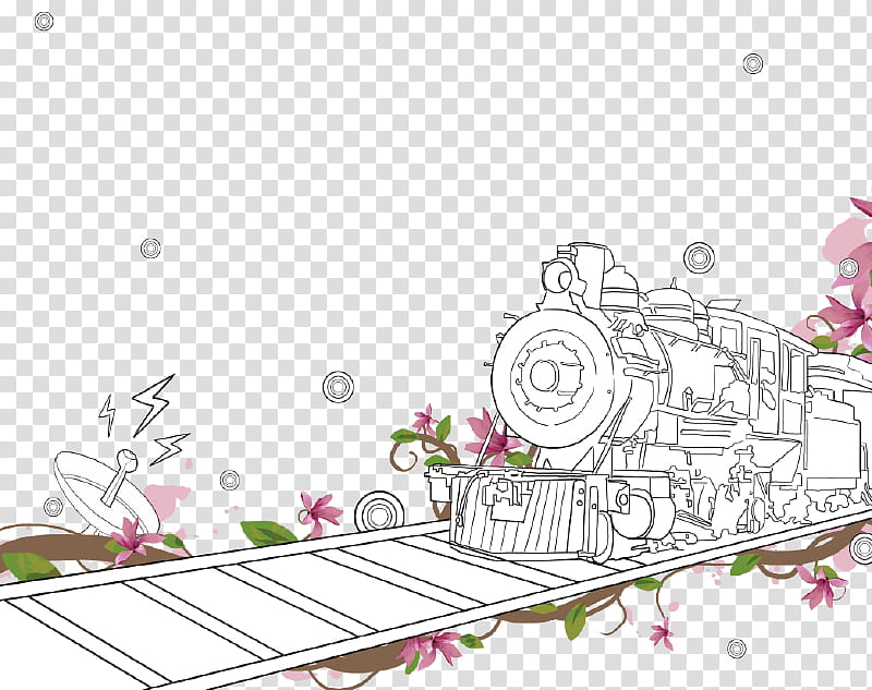 Pink Flower Border, Train, Touchscreen, Smartphone, Web Design, Computer Monitors, Floral Design, Samsung Galaxy transparent background PNG clipart