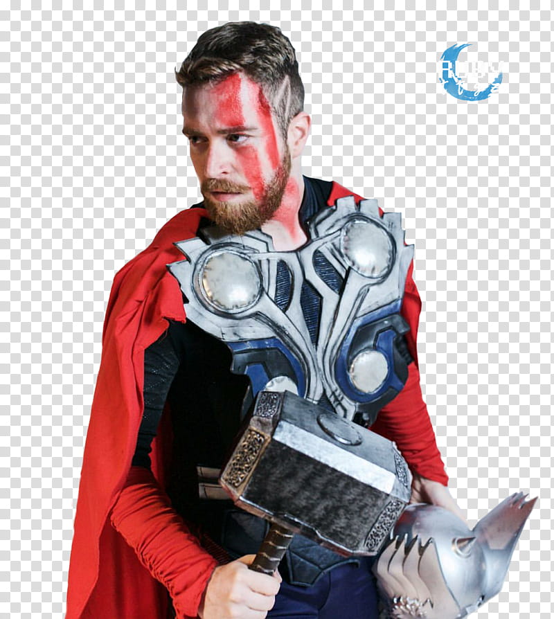 Luba Tv, man in Thor costume transparent background PNG clipart