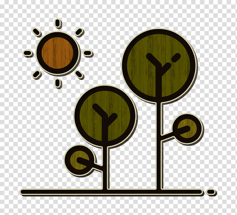 Forest icon Camping Outdoor icon, Green, Line, Circle, Sign, Symbol transparent background PNG clipart