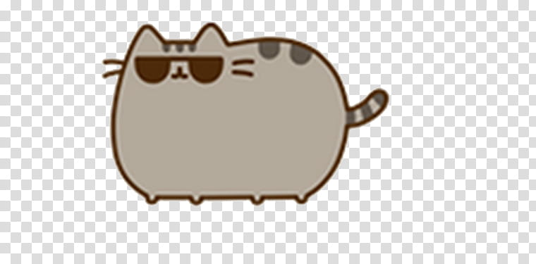 Pusheen the cat wearing sunglasses transparent background PNG clipart