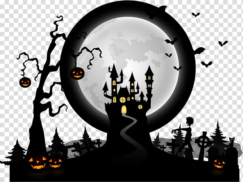 Halloween Poster, Halloween , Jackolantern, Pumpkin, Horror, Witch, Trickortreating, Silhouette transparent background PNG clipart