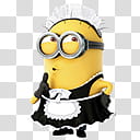 s, Despicable Me french maid costume minion illustration transparent background PNG clipart
