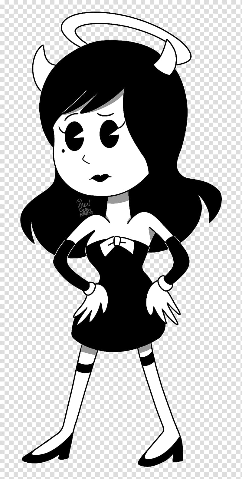 Alice Angel Cartoon Style transparent background PNG clipart