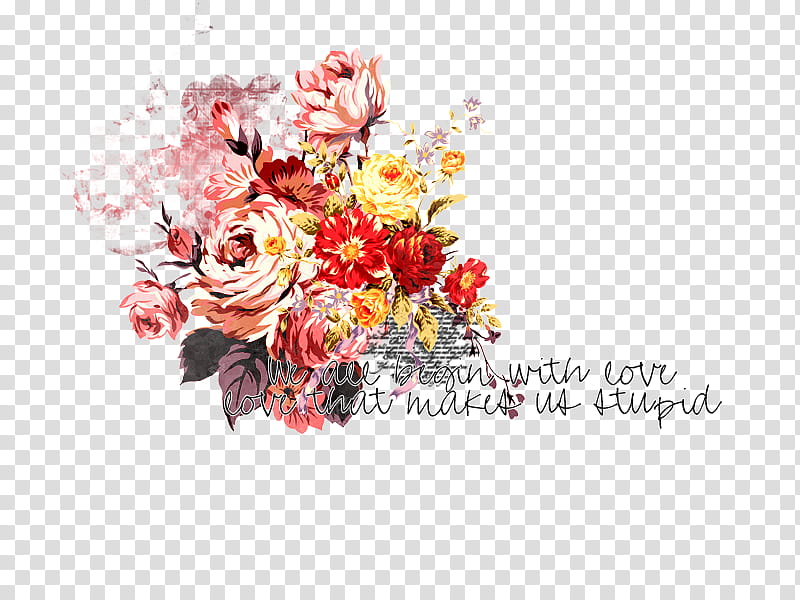 mixed, pink and red flowers illustration transparent background PNG clipart