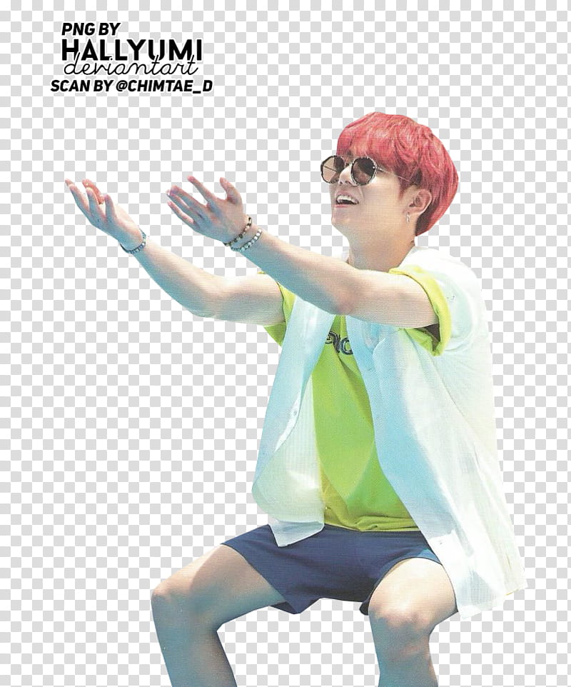 JungKook Summer age in Saipan, man wearing green crew-neck shirt transparent background PNG clipart