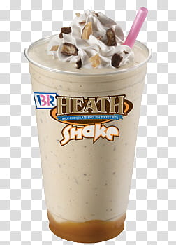 Ice Cream Milkshake, Baskin-Robbins Heath Shake transparent background PNG clipart