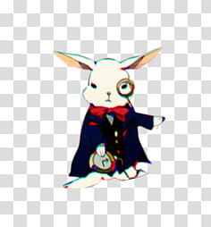 , rabbit wearing blue coat transparent background PNG clipart