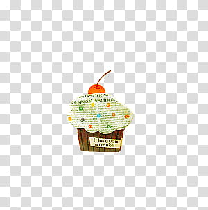 more little, cupcake with cherry topping transparent background PNG clipart