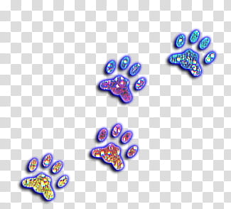 Huellas, multicolored paws illustration transparent background PNG clipart