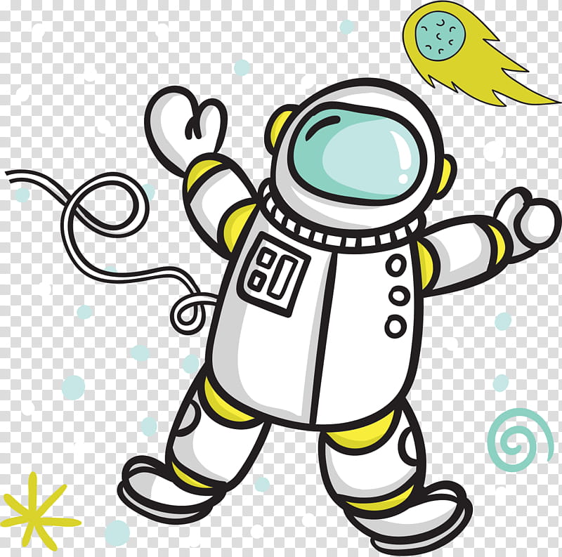 Astronaut, Cartoon, Astronaut, Space Suit, Comics, Outer Space, Painting, Line Art transparent background PNG clipart