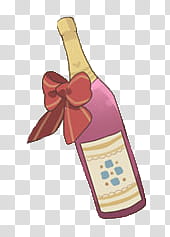 pink, gold, and blue bottle illustration transparent background PNG clipart