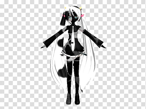 MMD NEWCOMER DL-Cow Miku transparent background PNG clipart