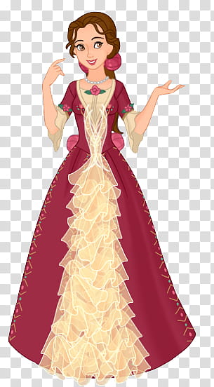Belle Enchanted Christmas gown transparent background PNG clipart