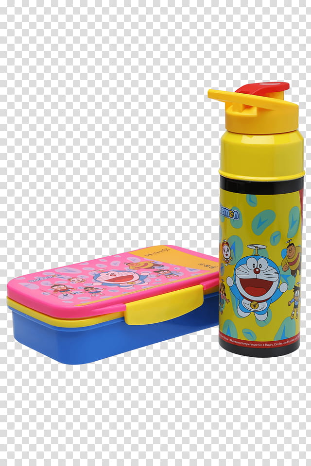 Plastic Bottle, Lunchbox, Gift, Toy, Water Bottles, Chhota Bheem, Tiffin, Yellow transparent background PNG clipart