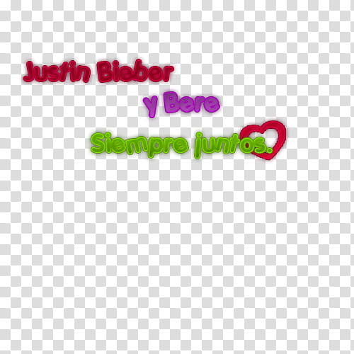 Texto Justin Bieber y Bere siempre juntos transparent background PNG clipart