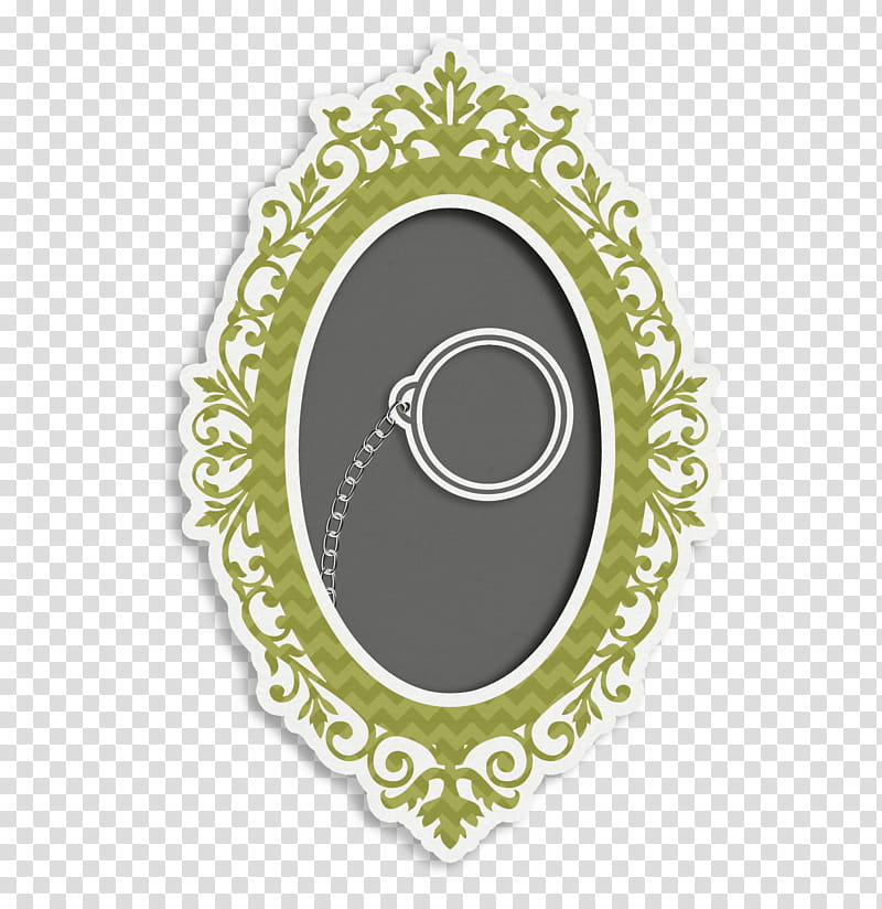 This is Me Elements, oval green frame transparent background PNG clipart