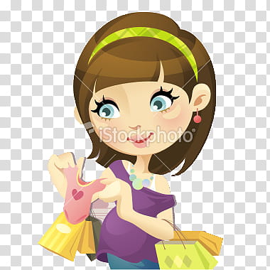 Munequitas, brown-haired female transparent background PNG clipart