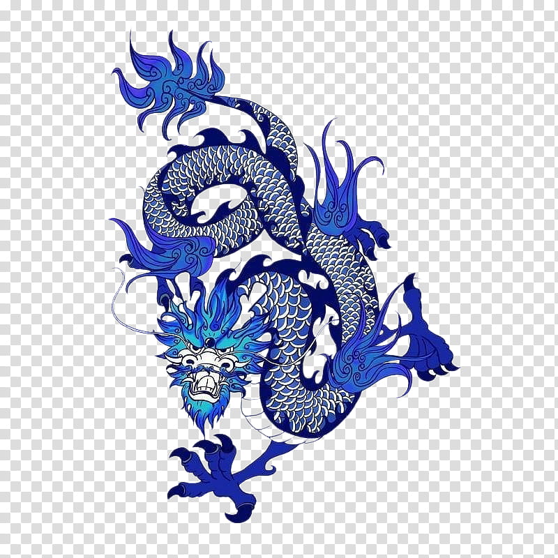 China, Chinese Dragon, Blue And White Pottery, Blue Dragon, Chinese Art, Chinoiserie, Temporary Tattoo transparent background PNG clipart