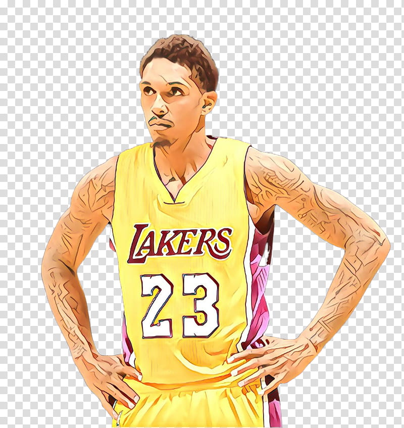 Basketball, Cartoon, Tshirt, Shoulder, Sleeve, Outerwear, Team Sport, Los Angeles Lakers transparent background PNG clipart