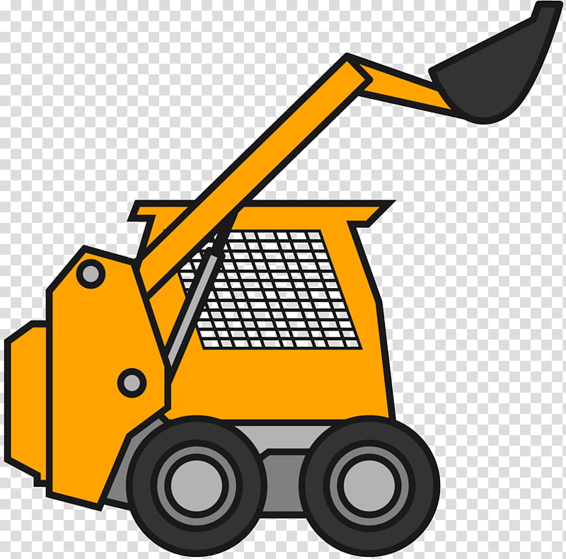 Skidsteer Loader Vehicle, Machine, Excavator, Transport, Line, Construction Equipment transparent background PNG clipart