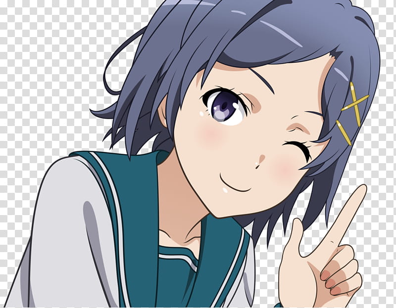 Komachi Hikigaya , Oregairu, female anime character transparent background PNG clipart