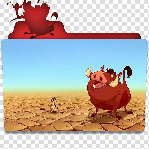 Timon And Pumbaa Folder Icon  transparent background PNG clipart