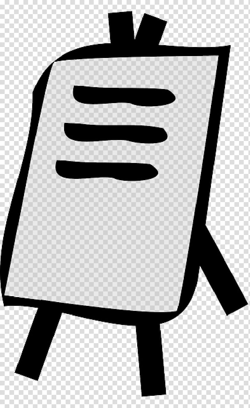 Easel, Flip Chart, Paper, Dryerase Boards, Drawing, Office Supplies, Line Art, Blackandwhite transparent background PNG clipart