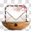 Sphere   the new variation, white, red, and blue mail envelope illustration transparent background PNG clipart