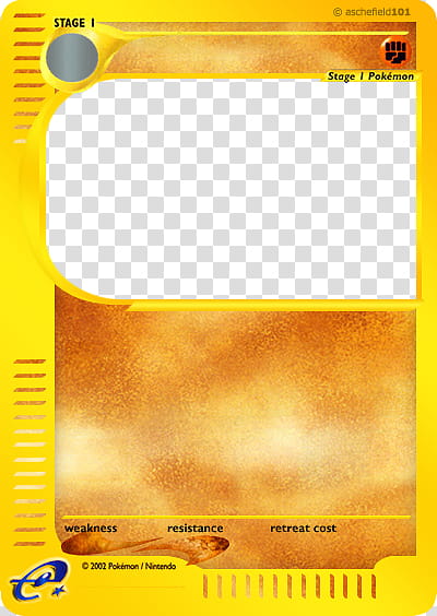 Original e Card Blank , Pokemon trading card illustration transparent background PNG clipart