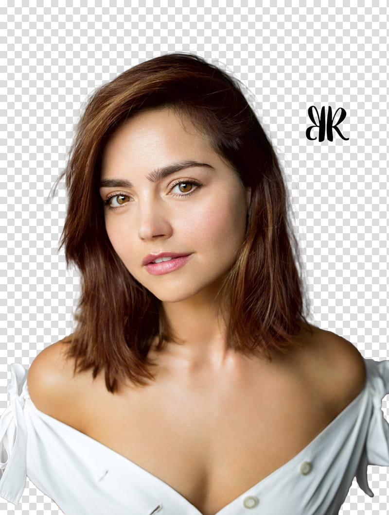JENNA COLEMAN, woman in white off-shoulder top transparent background PNG clipart