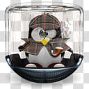 Sphere   , black penguin inside glass container illustration transparent background PNG clipart