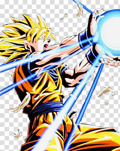 Goku SSJ (Kamehameha) transparent background PNG clipart