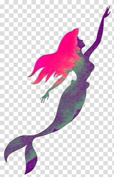 AESTHETIC GRUNGE, purple and pink mermaid illustration transparent background PNG clipart