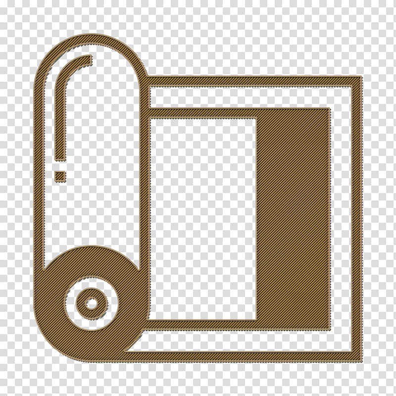 Fitness icon Yoga mat icon, Line, Architecture, Door, Rectangle, Vehicle, Metal transparent background PNG clipart