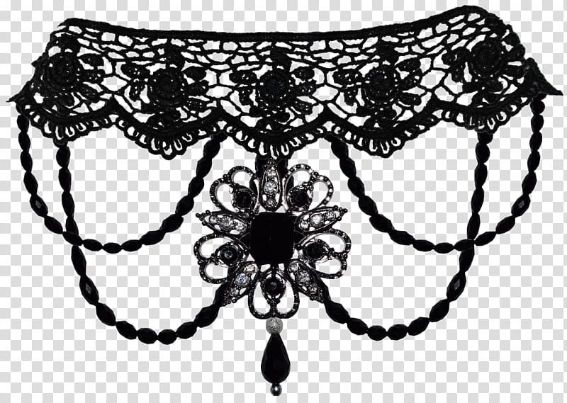 Goth Jewelry  updated, silver and diamond studded necklace transparent background PNG clipart