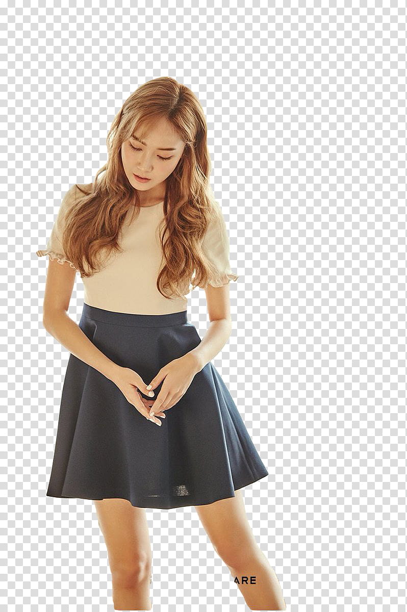 RENDER JESSICA JUNG BE SUMMER , woman wearing white and blue dress transparent background PNG clipart