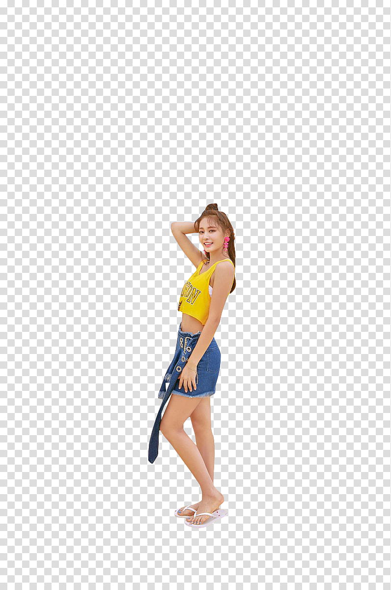 TWICE Dance The Night Away PT , woman wearing yellow tank top transparent background PNG clipart